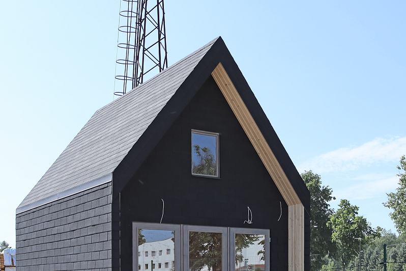 Domek letniskowy całoroczny STOK V1_A2, 4,1 x 5,3 m, 218 mm z izolacją Domek letniskowy całoroczny STOK V1_A2, 4,1 x 5,3 m, 218 mm z izolacją