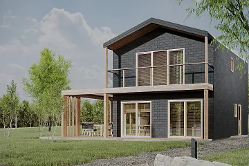 Dom 97 m² mieszkalny, modułowy, całoroczny SARNA V5_A2