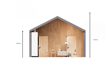 Dom 33 m² mieszkalny, modułowy, całoroczny DANIEC V10_A1