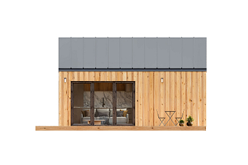 Dom 33 m² mieszkalny, modułowy, całoroczny DANIEC V10_A1