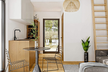 Dom 26 m² mieszkalny, modułowy, całoroczny  MILIN V20_A1