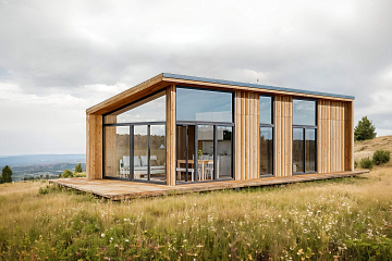 Dom 43 m² mieszkalny, modułowy, całoroczny KANIN V21_A1