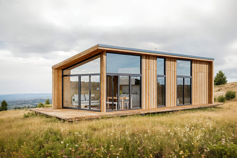 Dom 43 mu00b2 mieszkalny, moduu0142owy, cau0142oroczny KANIN V21_A1