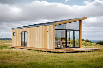 Dom 43 m² mieszkalny, modułowy, całoroczny KANIN V21_A1