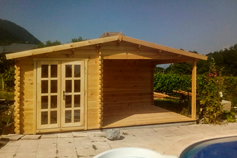 Domek ogrodowy KORNIK SN9.1, 44 mm, 13 m2, gotowe Domek ogrodowy KORNIK SN9.1, 44 mm, 13 m2, gotowe