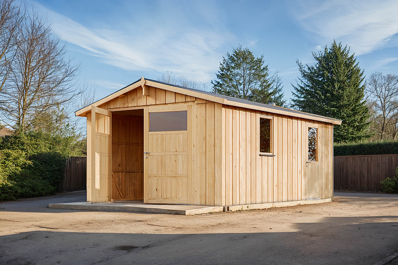 Garau017c z naturalnego drewna - www.domkiekoarchitektura.pl