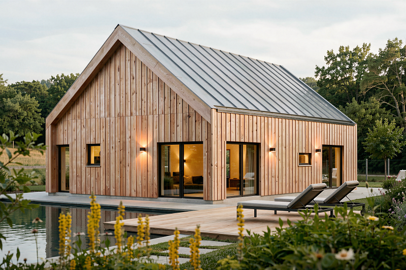 Dom 70 m² mieszkalny - pod klucz, modułowy, RUDNA V12_A1_ROYAL