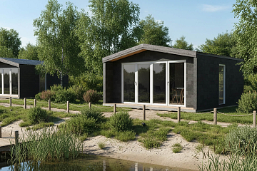 Domek całoroczny 17 m² modułowy OTOMIN S1_A2_ROI