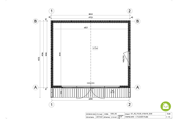 Domek całoroczny 17 m² modułowy OTOMIN S1_A2