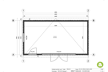 Domek całoroczny 20 m² modułowy  TUSZYN  S2_A1