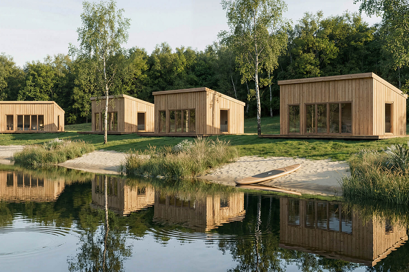 Domek całoroczny 20 m² modułowy  TUSZYN  S2_A1_ROI