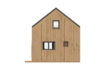 Dom 58 m² mieszkalny, modułowy, całoroczny BRZEZNO V11.1_A1