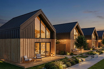 Dom 58 m² mieszkalny, modułowy, całoroczny MILOWIN V11.1_A1_Mix2_ROI