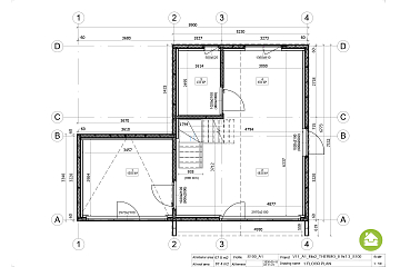 Dom 68 m² mieszkalny, modułowy, całoroczny LUBASZ V11_A1_Mix2
