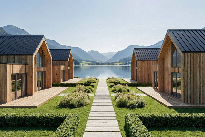 Dom 68 m² mieszkalny, modułowy, całoroczny GLOGOWA V11_A1_ROI