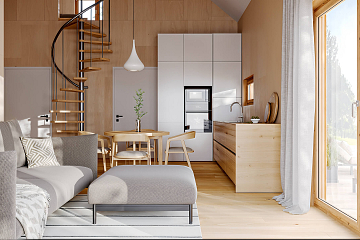 Dom 70 m² mieszkalny, modułowy, całoroczny RUDNA V12_A1