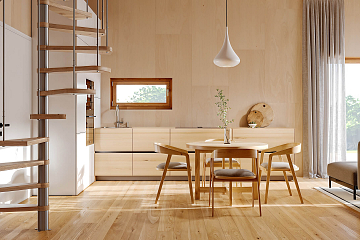 Dom 70 m² mieszkalny - pod klucz, modułowy, RUDNA V12_A1_ROYAL
