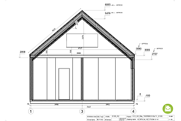 Dom 70 m² mieszkalny, modułowy, całoroczny ATENY V12_A2_Mix