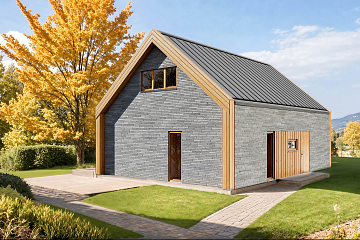 Dom 70 m² mieszkalny, modułowy, całoroczny TUREW V12_A4_Mix