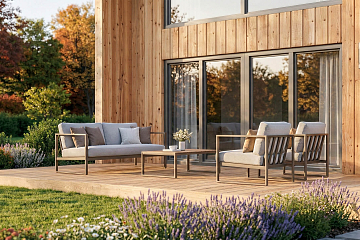 Dom 98 m² mieszkalny, modułowy, całoroczny ZNIN V13_A1_Mix2