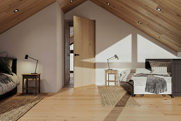 Dom 98 m² mieszkalny, modułowy, całoroczny ZNIN V13_A1_Mix2