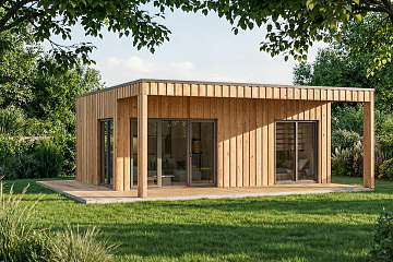 Dom 34 m² mieszkalny, modułowy, całoroczny MIECHOW V15.1_A1