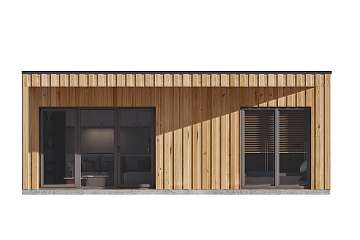 Dom 34 m² mieszkalny, modułowy, całoroczny MIECHOW V15.1_A1