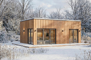 Dom 34 m² mieszkalny, modułowy, całoroczny  BARLINEK V15_A1