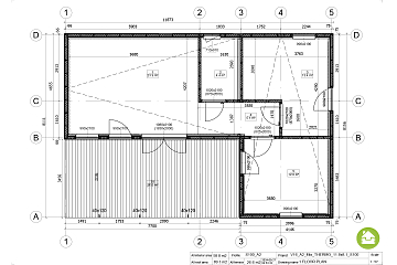 Dom 59 m² mieszkalny, modułowy, całoroczny SOBIN V16_A2_Mix