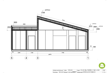Dom 59 m² mieszkalny, modułowy, całoroczny SOBIN V16_A2_Mix