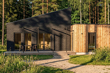 Dom 59 m² mieszkalny, modułowy, całoroczny SOBIN V16_A2_Mix_ROI