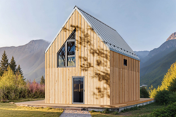 Dom 84 m² mieszkalny, modułowy, całoroczny SOMIN V18_A1