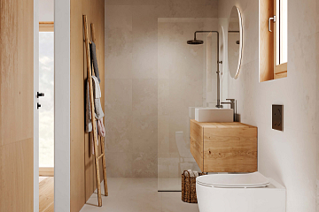 Dom 84 m² mieszkalny, modułowy, całoroczny SOMIN V18_A1