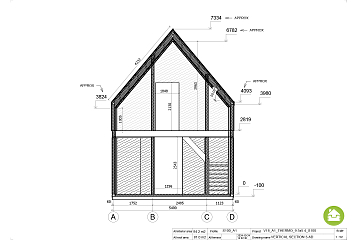 Dom 84 m² mieszkalny, modułowy, całoroczny SOMIN V18_A1