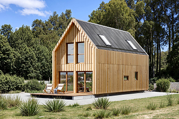 Dom 95 m² mieszkalny, modułowy, całoroczny BONIN V19_A1