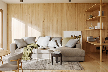 Dom 95 m² mieszkalny, modułowy, całoroczny BONIN V19_A1