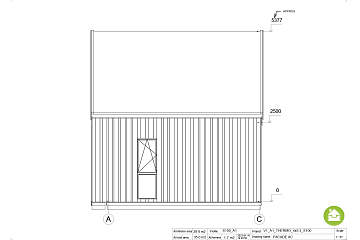 Domek całoroczny 30 m² modułowy RETNO V1_A1