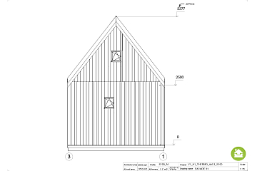 Domek całoroczny 30 m² modułowy RETNO V1_A1