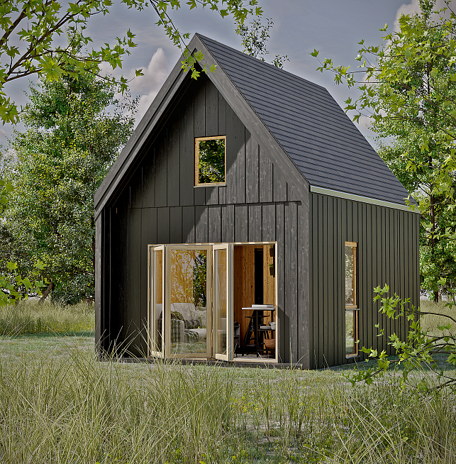 Domek całoroczny 30 m² modułowy RETNO V1_A1