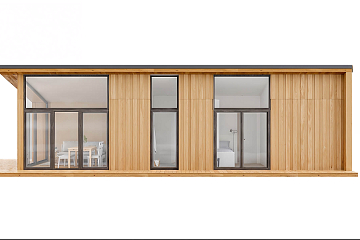 Dom 43 m² mieszkalny, modułowy, całoroczny KANIN V21_A1