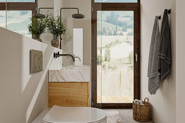 Dom 43 m² mieszkalny, modułowy, całoroczny KANIN V21_A1