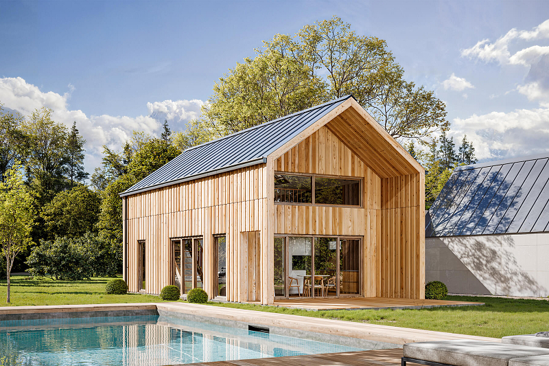 Dom 80 mu00b2 mieszkalny, moduu0142owy, cau0142oroczny JENIN V23_A1