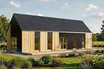 Dom 62 m² mieszkalny, modułowy, całoroczny TYLICZ V24.1_A2_Mix