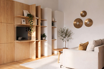 Dom 62 m² mieszkalny, modułowy, całoroczny TYLICZ V24.1_A2_Mix