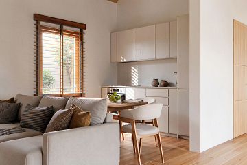 Dom 62 m² mieszkalny, modułowy, całoroczny TYLICZ V24.1_A2_Mix