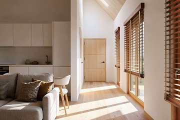Dom 62 m² mieszkalny, modułowy, całoroczny TYLICZ V24.1_A2_Mix
