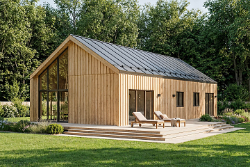 Dom 113 m² mieszkalny, modułowy, całoroczny LUBLIN V25_A1