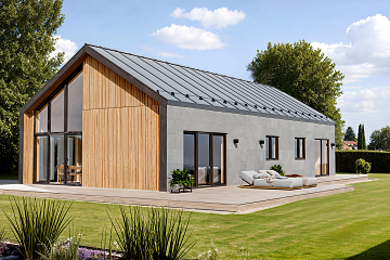 Dom 100 m² mieszkalny, modułowy, całoroczny TURSK V25_A4_Mix