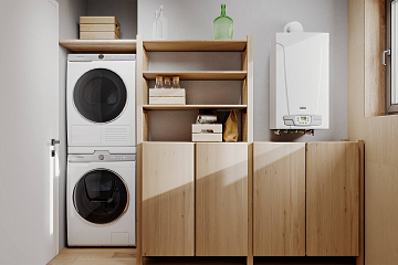 Dom 100 m² mieszkalny, modułowy, całoroczny TURSK V25_A4_Mix