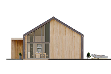 Dom 100 m² mieszkalny, modułowy, całoroczny TURSK V25_A4_Mix